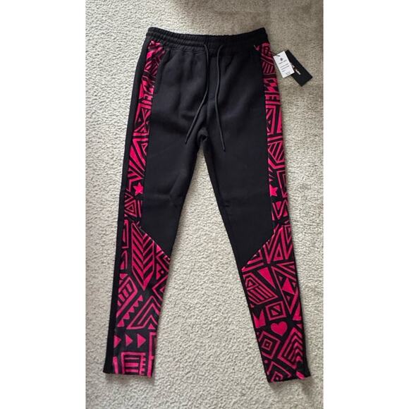 CREATE 2MRW Stuff Casual Active Jogging Pants Hot Pink Black Size Small NWT New - Picture 1 of 9
